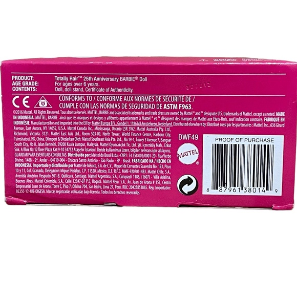 Barbie Totally Hair 25th Anniversary Doll - Rare 2016 Collectors Limited Edition - Picture 5 of 5